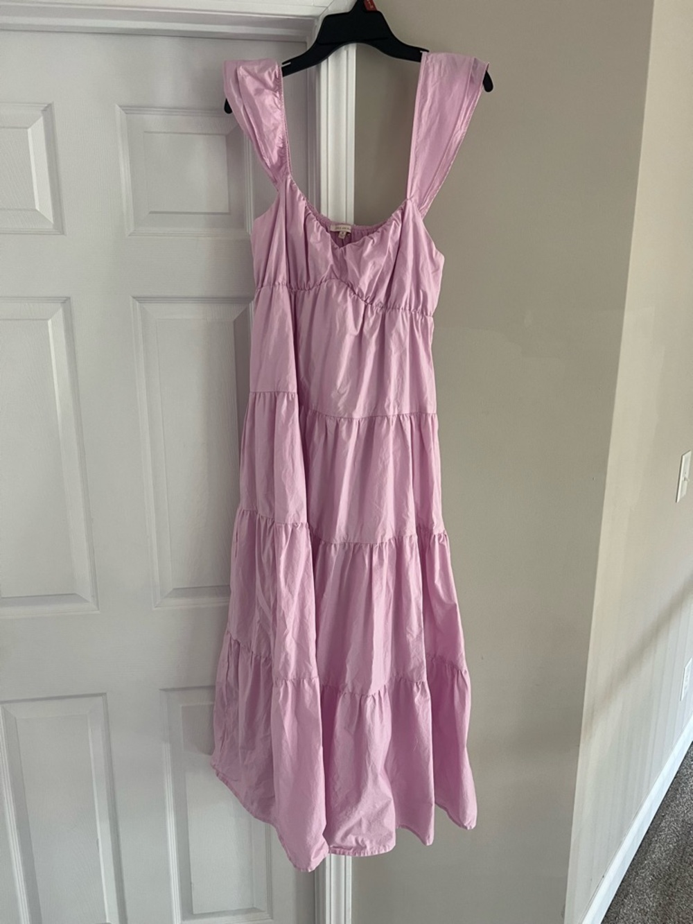 Skies Are Blue Light Pink Tiered Maxi Dress